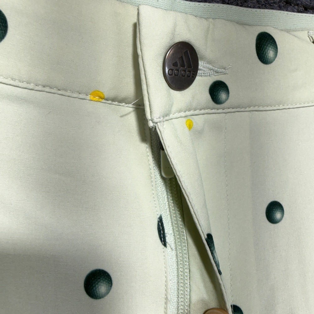 Adidas Ultimate Print Golf Shorts Mens 32 Linen Green Golf Ball Pattern HF6544 - Picture 3 of 14